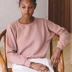 Aliya Wanek, Ami Cropped Sweatshirt, Pink, XS, 🇺🇸 Made